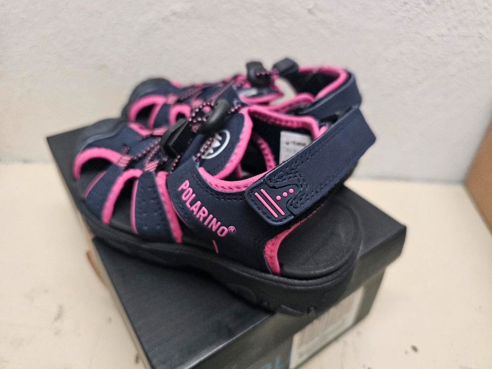 Neue Polarino Mädchen Sandalen Schlappen Schuhe Gr 33 Pink in Ihringen