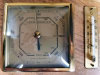 Alte Wetterstation Barometer Thermometer Marke Fischer Brandenburg - Mahlow Vorschau