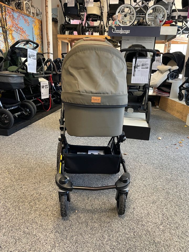 NEU - Emmaljunga ALU S FLAT - Outdoor Olive 2023 Kombi-Kinderwagen - Messe-Angebot - NEU - FIRLEFANZ in Berlin