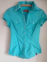 Bluse edc by Esprit, kurzarm, türkis, Gr. XS Hessen - Gelnhausen Vorschau