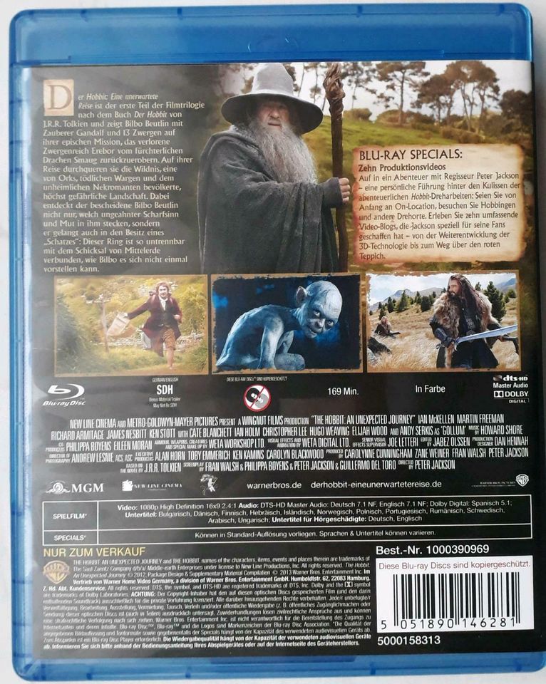 Der Hobbit - Eine unerwartete Reise - Blu-ray - wie NEU in Namborn