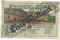 1 Millionen Mark Überdruck auf 20 Mark Herford 1.10.1922 Wandsbek - Hamburg Eilbek Vorschau