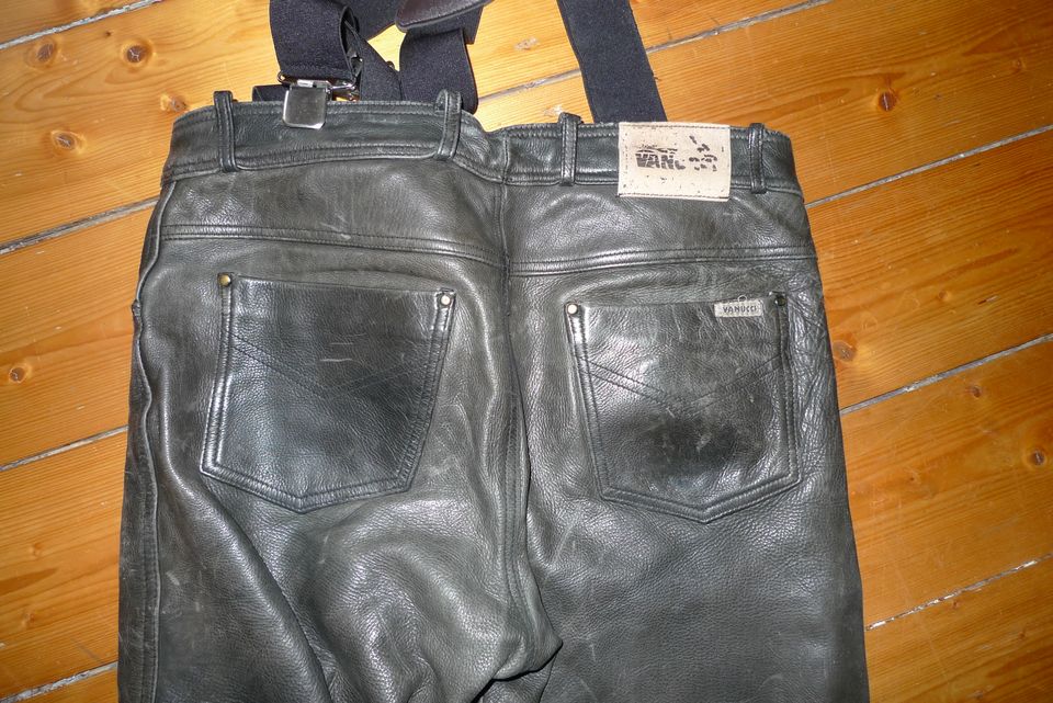 VANUCCI - Biker-Lederhose + Träger, Gr. 52 in Berlin