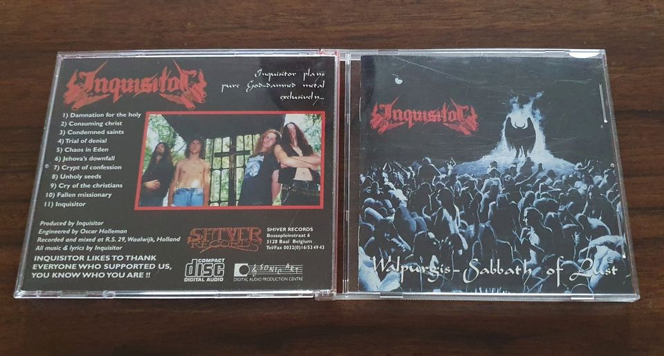 Inquisitor – Walpurgis / Sabbath Of Lust CD 1996 1st press in Reinheim
