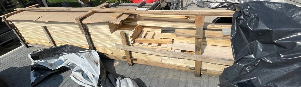 Holz verschiedene Ausführungen; Blockbohlen 44mm, Profilholz 18mm in Salzatal