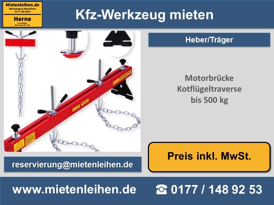 Werkzeug Motorkran Motorheber Motorbrücke Motortraverse mieten in  Nordrhein-Westfalen - Herne, Auto-Reparaturen und Dienstleistungen