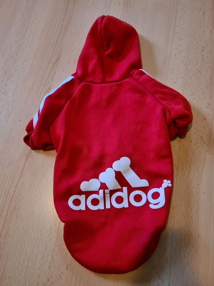 Pullover Adidog Hund Welpe oder Kleinhund 2XL rot in Mittelbach