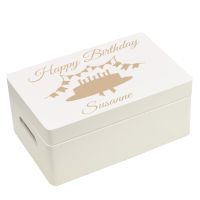 Personalisierte Holzbox zum Geburtstag Torte weiß 30x20x14cm Nordrhein-Westfalen - Heiden Vorschau
