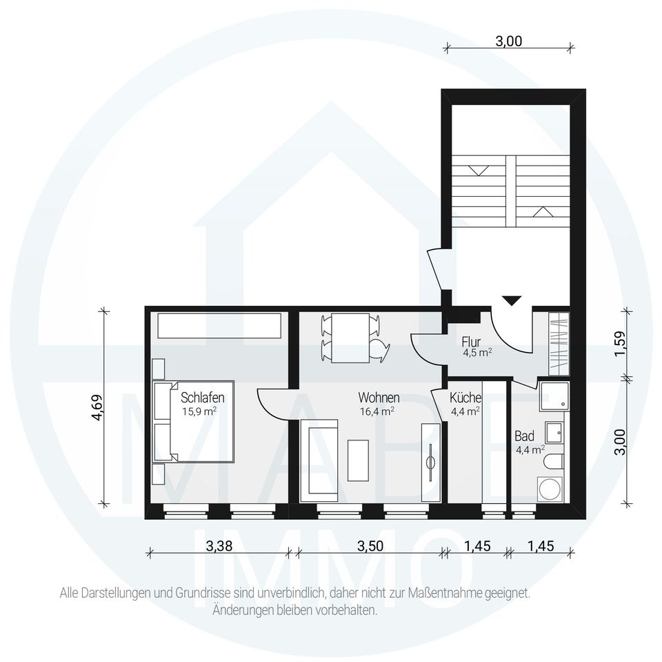 Sanierte 2-Zimmer-Wohnung in Treuen in Treuen