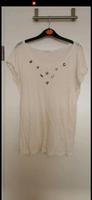 Damen promod top beige v rundhals mit Steinchen Leinen gut 36 S Hessen - Heusenstamm Vorschau