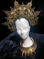 Headpiece Headdress Krone  gothic Fantasy Krallen Halsreif gold Nordrhein-Westfalen - Leichlingen Vorschau