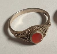 Ring Silberring antik 90s Silber mit Stein Rot Nordrhein-Westfalen - Castrop-Rauxel Vorschau