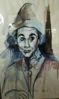 Aquarell Clown David Shiner im Roncalli von A. Bleicker-Schäfer Berlin - Tempelhof Vorschau