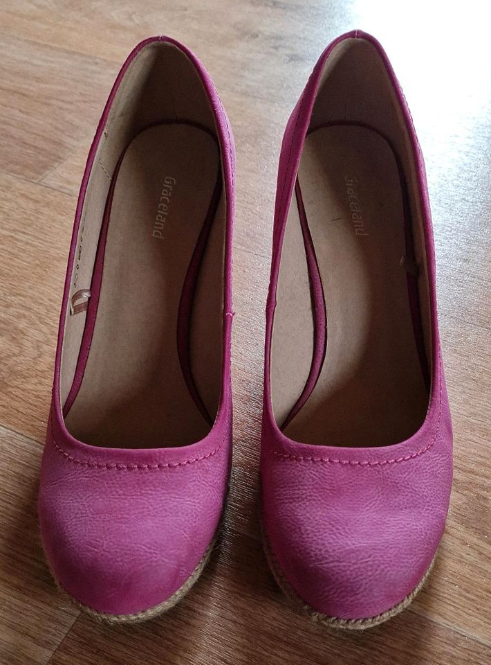 Graceland Pumps pink Größe 38 Keilabsatz in Kirchberg (Hunsrück)