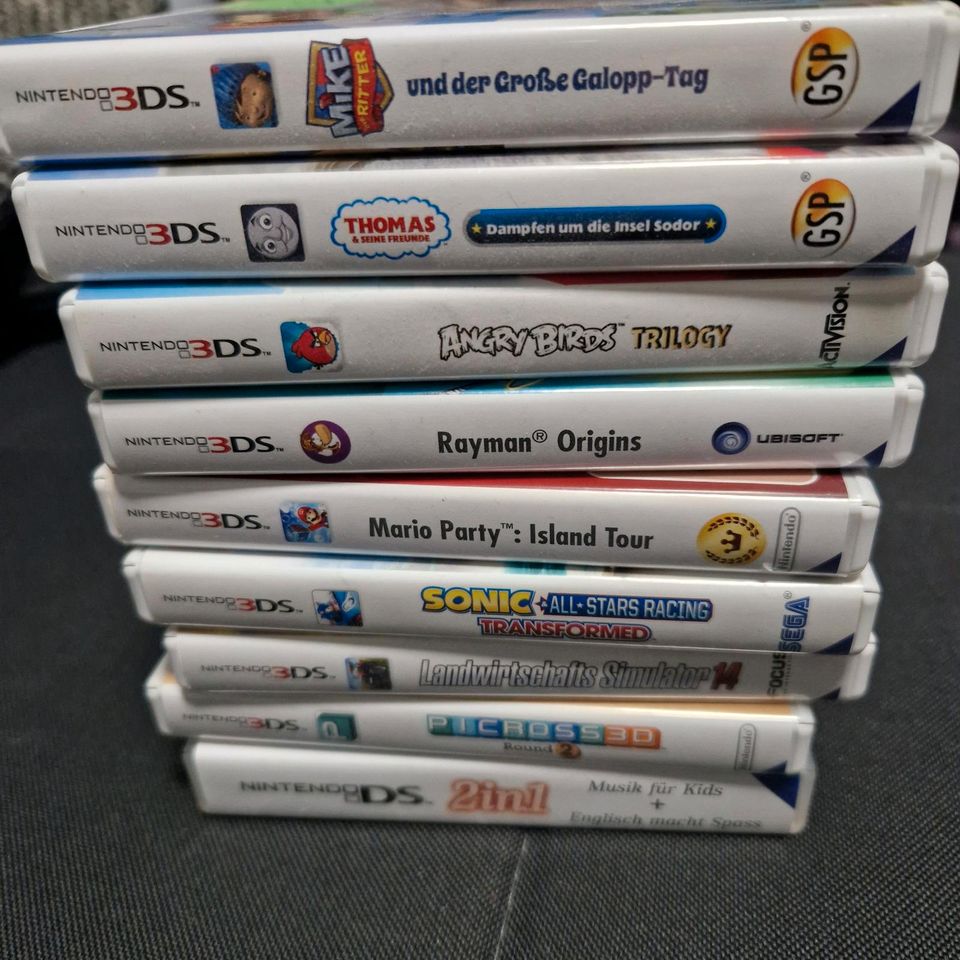 Nintendo 3 DS Spiele, Thomas, Mario, Sonic, Mike, Angry, Rayman, in Handewitt