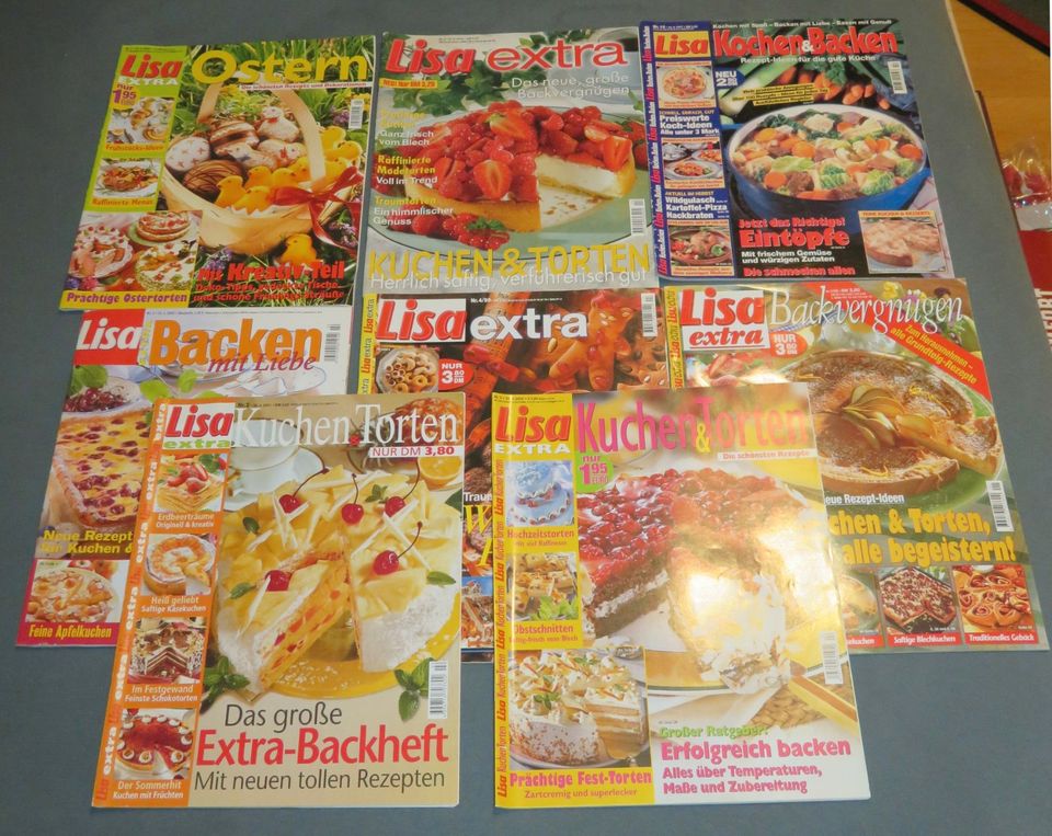 BACKZEITSCHRIFTEN 8x LISA Backen Ostern Zeitschrift Kuchen Torten in Stuttgart