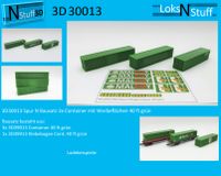 3D30013 Spur N Bausatz 3x Container 40 ft Werbeflächen grün Hessen - Eschwege Vorschau