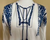 ISABEL MARANT ÉTOILE Bluse Tunika bestickt blau weiß Gr. 36 München - Thalk.Obersendl.-Forsten-Fürstenr.-Solln Vorschau