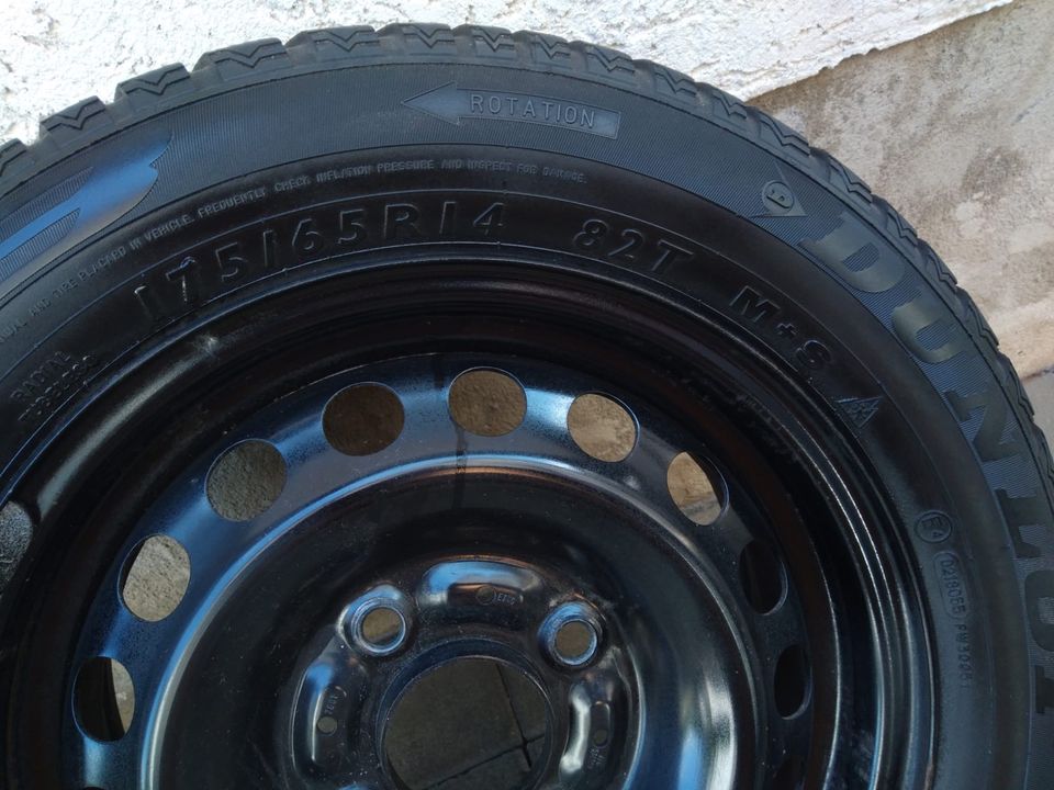 4 Winterreifen auf Felge super Zustand 175/65 R14 in Ilsenburg (Harz)