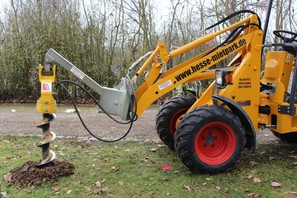 Miete Erdbohrgerät mit Bohrer Hydraulikbohrer f. Radlader in Lauingen a.d. Donau