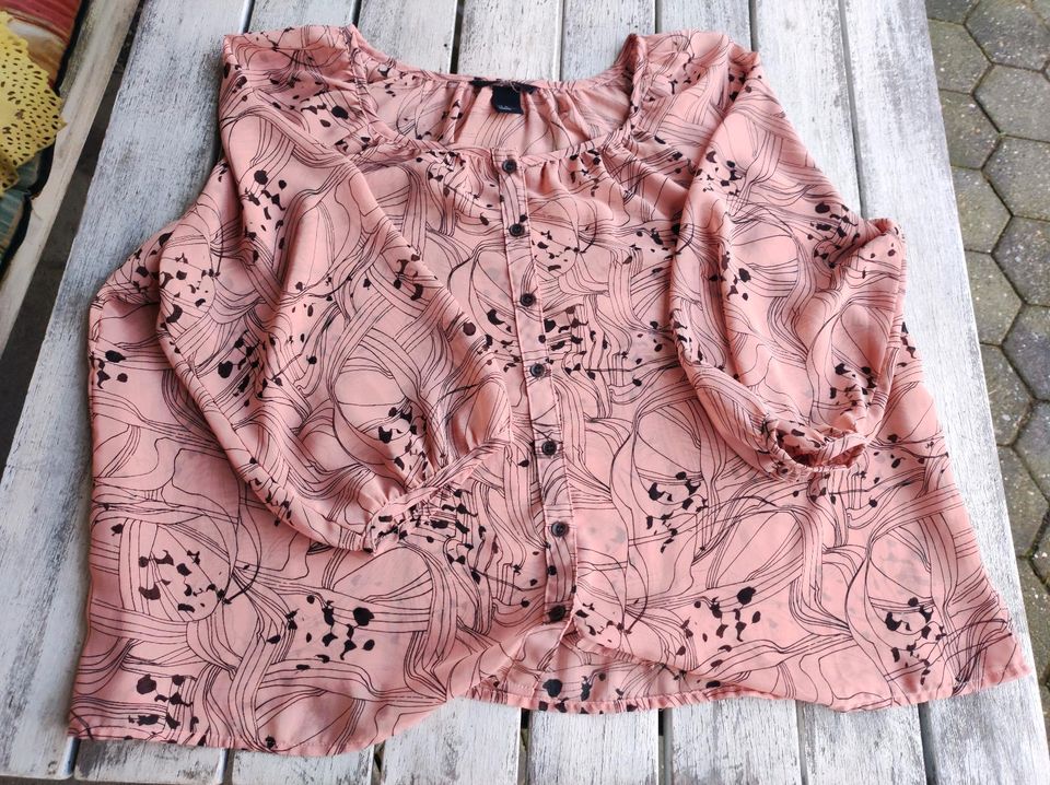 H&M rose Bluse floral XS/S/M in Mönchengladbach