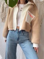 Zara Cropped Sherpa Fleecejacke Bomber Boho S Teddy Fell Baden-Württemberg - Durmersheim Vorschau