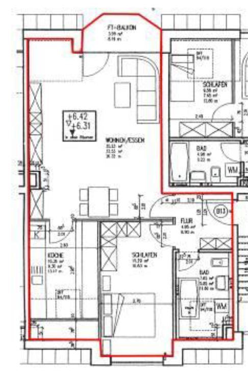 Möblierte 2RW mit Balkon und Küche nahe Stadtpark in Chemnitz