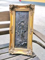 ***~* Art Nouveau Bronze Relief Bild mit Prunk Rahmen *~* Bayern - Coburg Vorschau