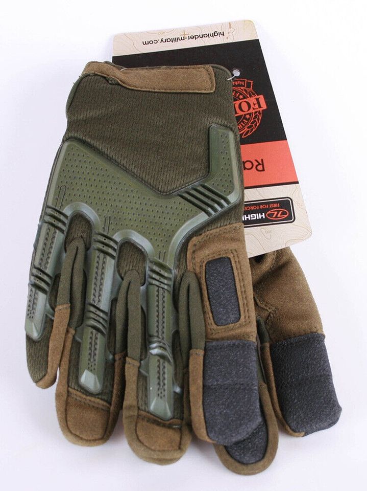 Highlander Erwachsene Raptor Tactical Handschuhe Grün/Schwarz/Bra in Mühlacker