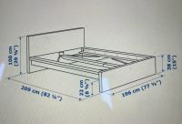 IKEA Malm Bett weiß 180x200 cm inkl. Lattenrost Stuttgart - Stuttgart-Ost Vorschau