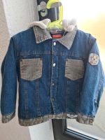 Jeansjacke gefüttert mit Kaputze Gr. 104 Bayern - Reichertshausen Vorschau