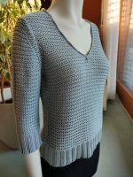 Neu Strickpullover V-Ausschnitt hellgrau/hellblau 36/38 S/M Baden-Württemberg - Külsheim Vorschau