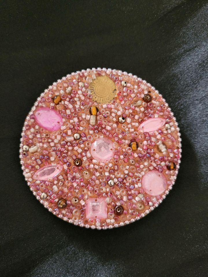 Taschenspiegel rosa - 7,5 cm Durchmesser in Hamburg