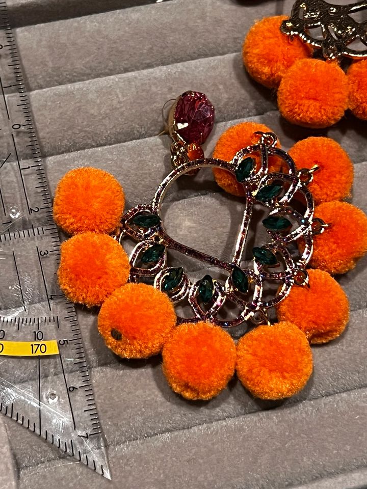 Ohrringe Schmuck Statement Boho Vintage Ohrschmuck orange gipsy in Lünen