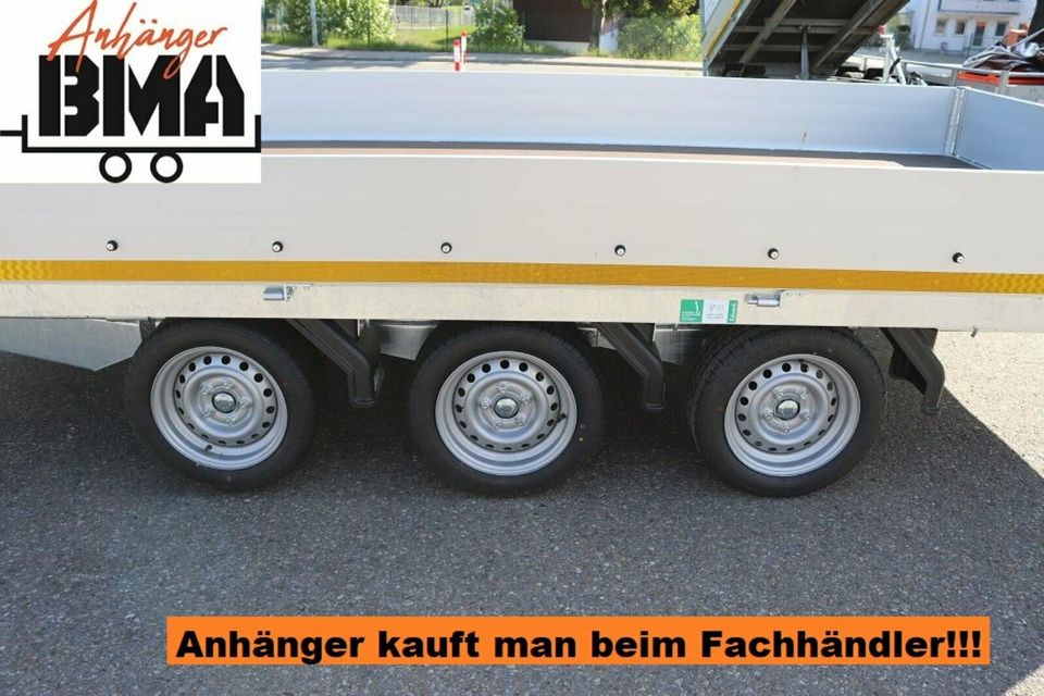 EDUARD Anhänger Hochlader 3-Achser Triedem 406x200x30 3500kg NEU in Mühlhausen im Täle