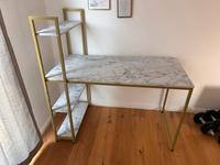 Schreibtisch Gold Marmor mit Regal Nordrhein-Westfalen - Solingen Vorschau