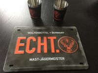 original Jägermeister Shotgläser Blechschild Schlapphut Bayern - Wachenroth Vorschau