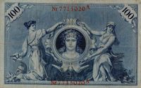 100 Mark Reichsbanknote von 1908 Nordrhein-Westfalen - Espelkamp Vorschau