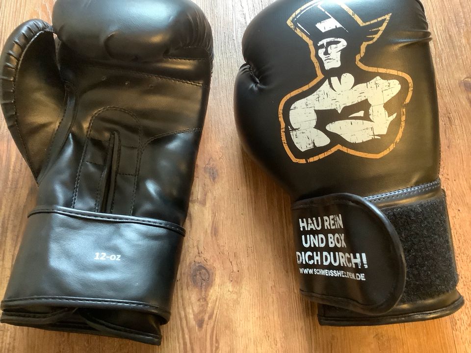 Neu 12 oz Boxhandschuhe Leder Boxsack schwer 100x30 Männer in Simmern