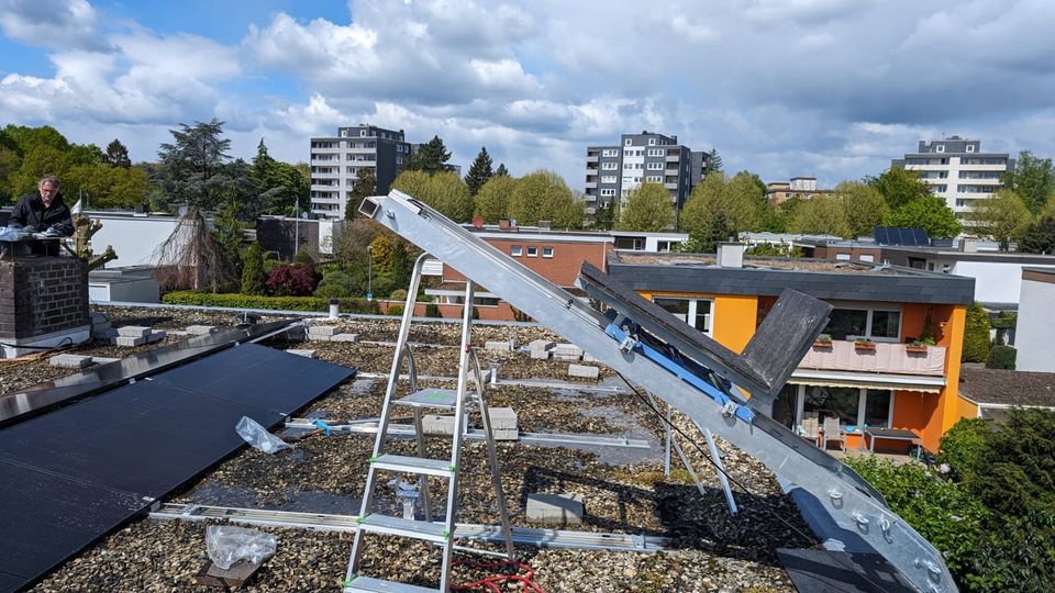 Vermietung Dachdeckerlift, Solarlift, Leiterlift, Dachaufzug in Schlangen