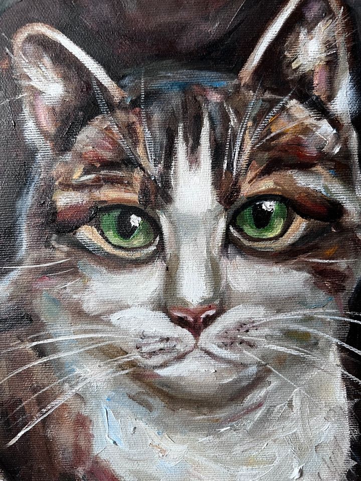 Ölgemälde «Der Kater» 30x30cm - Unikat - handgemalt - signiert in Holzgerlingen