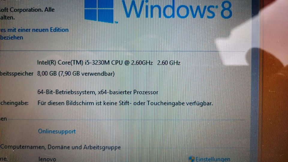 Laptop Lenovo Intel Core i-5 2,60Ghz+8Gb +500Gb inkl.Netzteil in Berlin