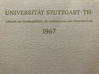 TH Stuttgart 1967 Prof. Paul Riekert Festschrift Aachen - Vaalserquartier Vorschau
