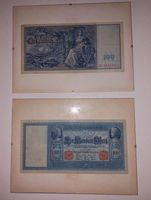 2x 100 Reichsmark Reichsbanknote  von 1910 hinter Glasrahmen Nordrhein-Westfalen - Goch Vorschau