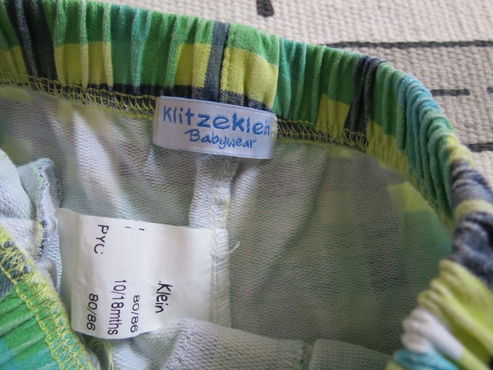 coole Shorts - Gr.80/86 - kurze Hose - klitzeklein - kariert in Eisenberg