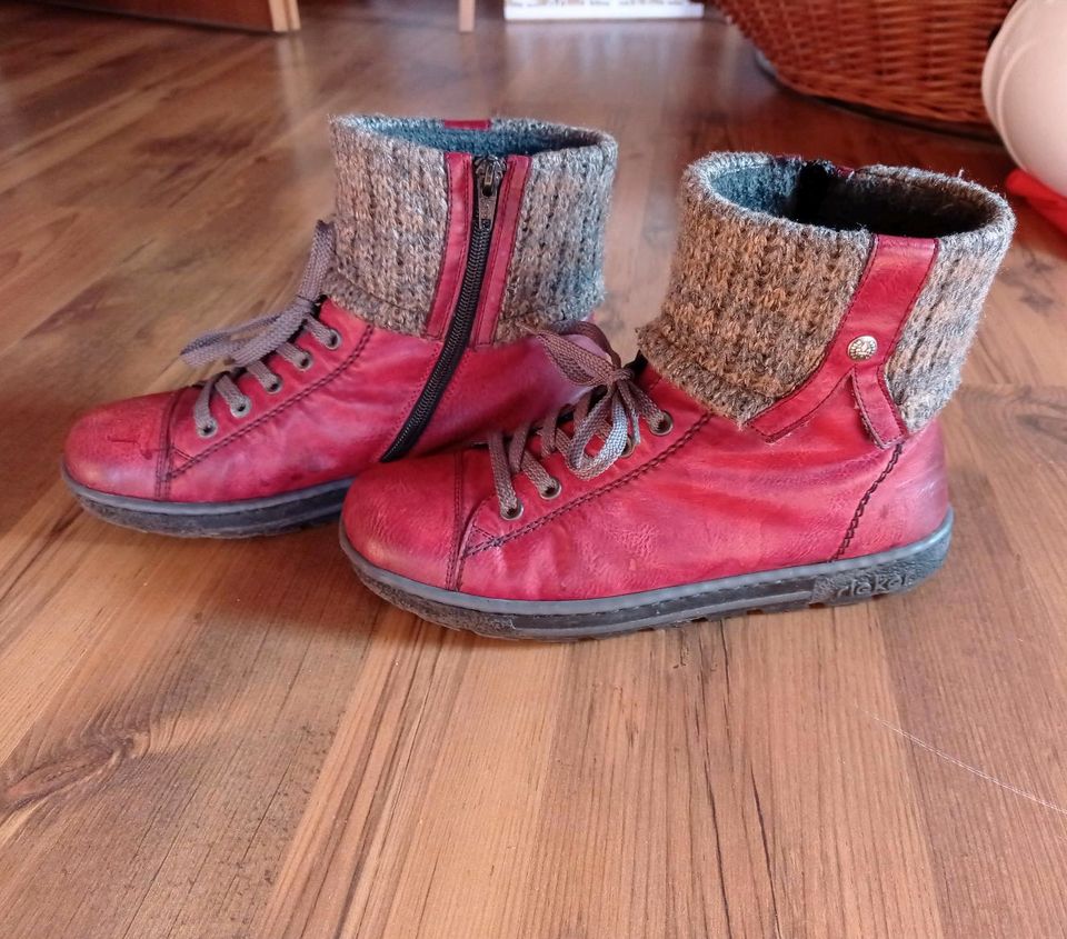 Rieker Stiefel 38 rot in Berchtesgaden