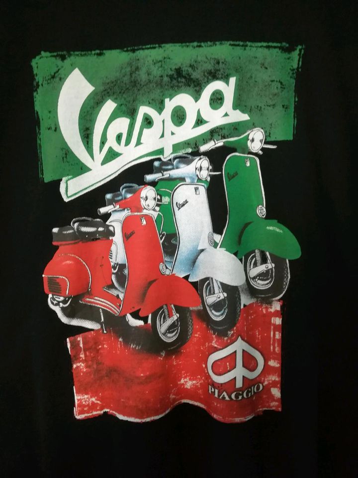 T-Shirt >Vespa PIAGGIO< schwarz, XXL, Motorroller Scooter Italia in Dresden