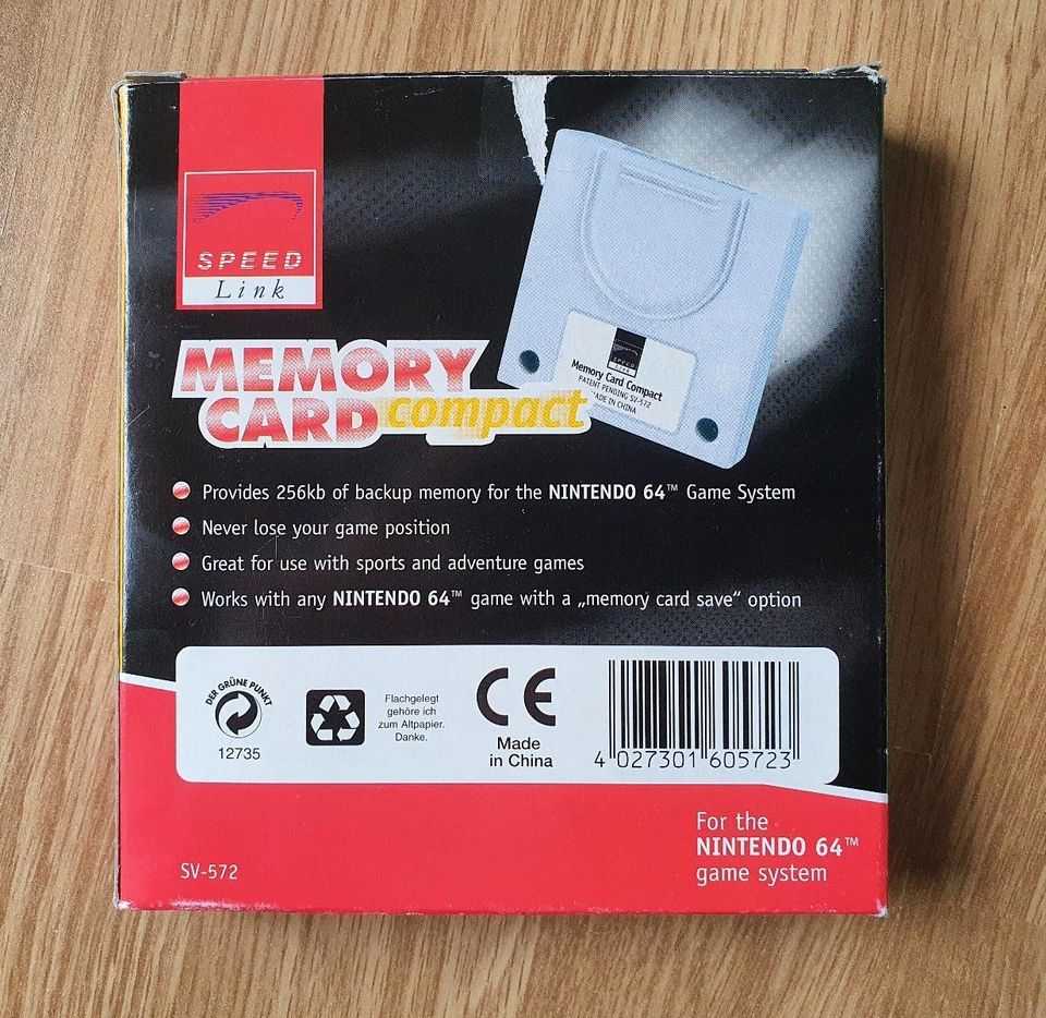 Memory Card compact Speed Link in OVP für Nintendo 64 / N64 in Wittenborn