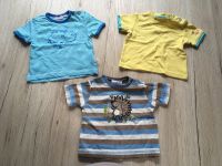 3 kurzarm Shirts 68 T-Shirt Baby blau Liegelind Topomini BabyClub Sachsen - Lengenfeld Vogtland Vorschau