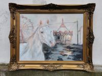 Pferdebild, Pferd, Zirkus, Kirmes, Cremello, Gemälde 80 x 60 cm Nordrhein-Westfalen - Borgholzhausen Vorschau